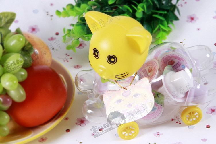 甜蜜1派玩具装开心猫乳酸钙果冻 可爱造型 小朋友的最爱19.9包邮