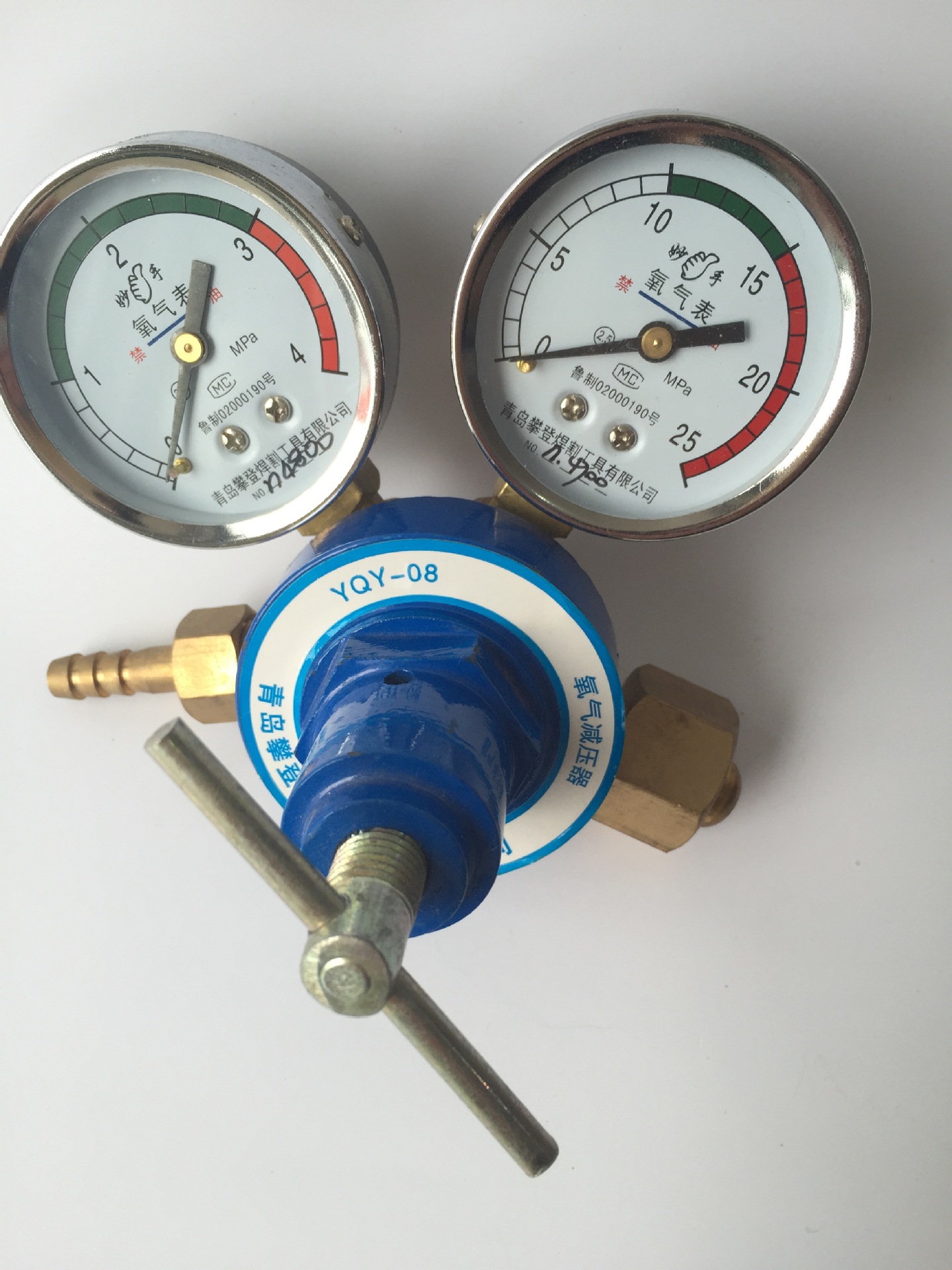 厂家终身质保 青岛攀登氧气减压器 全铜氧气表 气瓶减压器 压力表