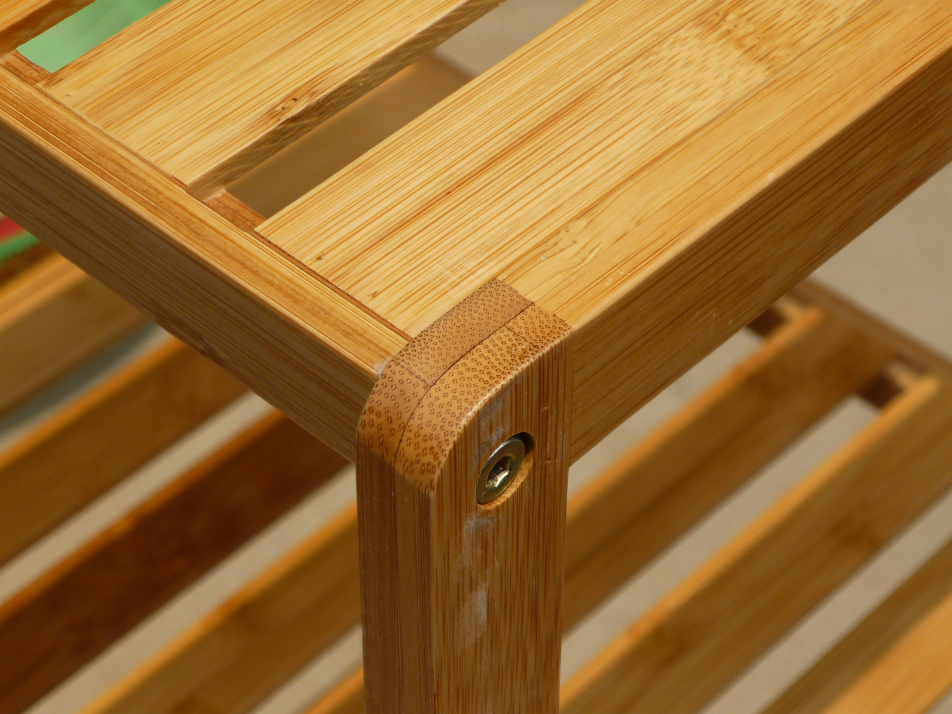 竹子四层方形置物架收纳架陈列摆设花架家居