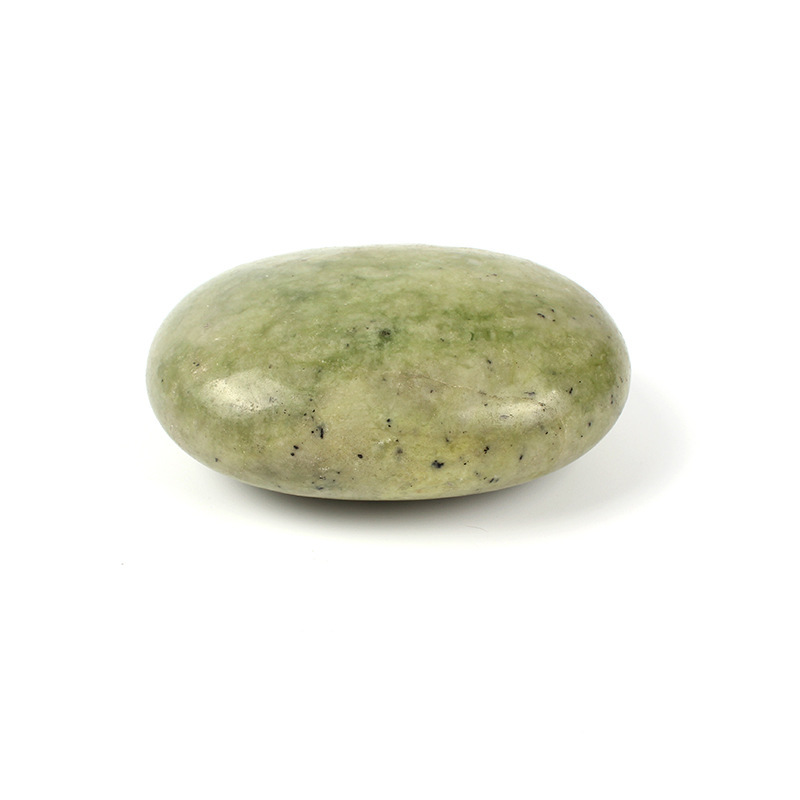 精油大号礼品按摩石 橄榄玉绿色经络能量石老人父母健康理疗