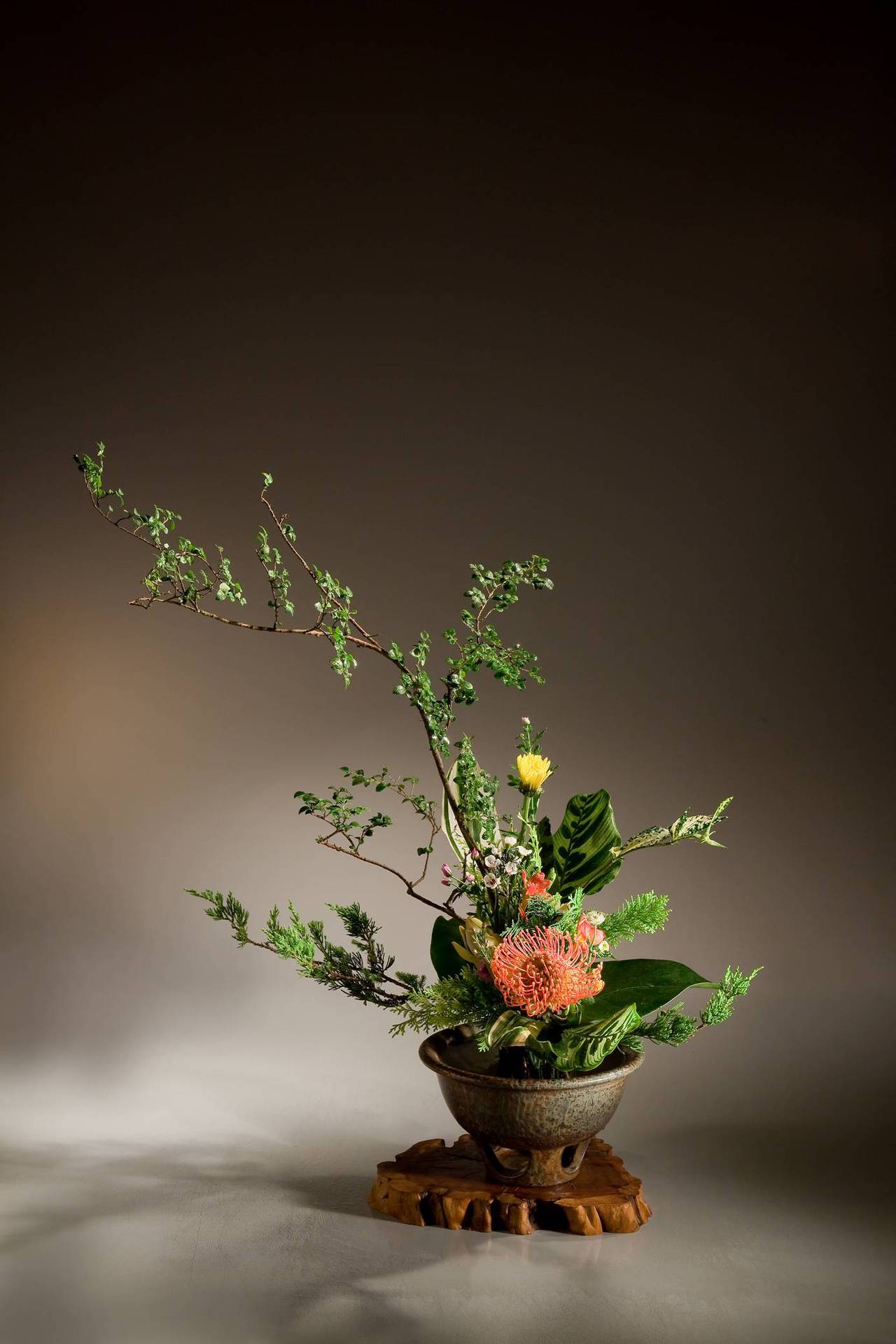 剑山 插花工具 台湾 日本剑山 花插 铜针 小源流插花用品