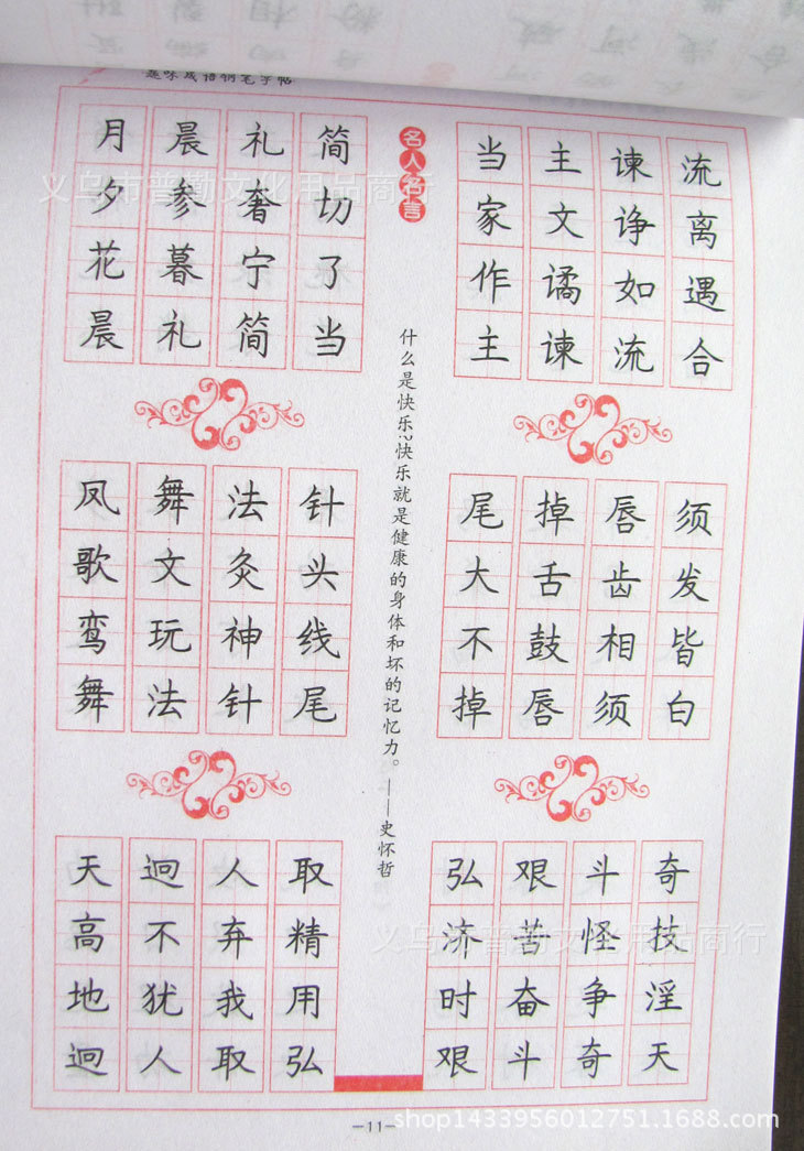 趣味成语中小学生钢笔字帖硬笔书法练习楷书汉字规范描红本临摹本