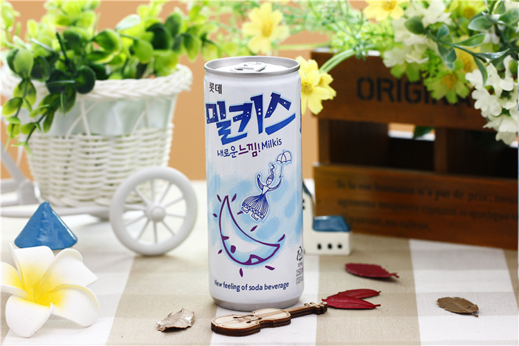 韩国进口牛奶碳酸饮料 乐天牛奶碳酸饮料250ml (7004*30)