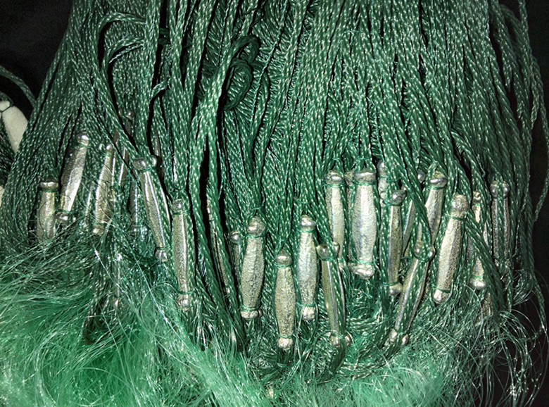 超加重加粗丝绿丝高强度丝三层渔网 3米高5指100米三层鱼.