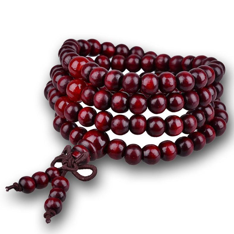 108 Buddha Beads Are Presented for Taobao Gift Activities. Imitation Pterocarpus Santalinus Prayer Beads Bracelet Ornament