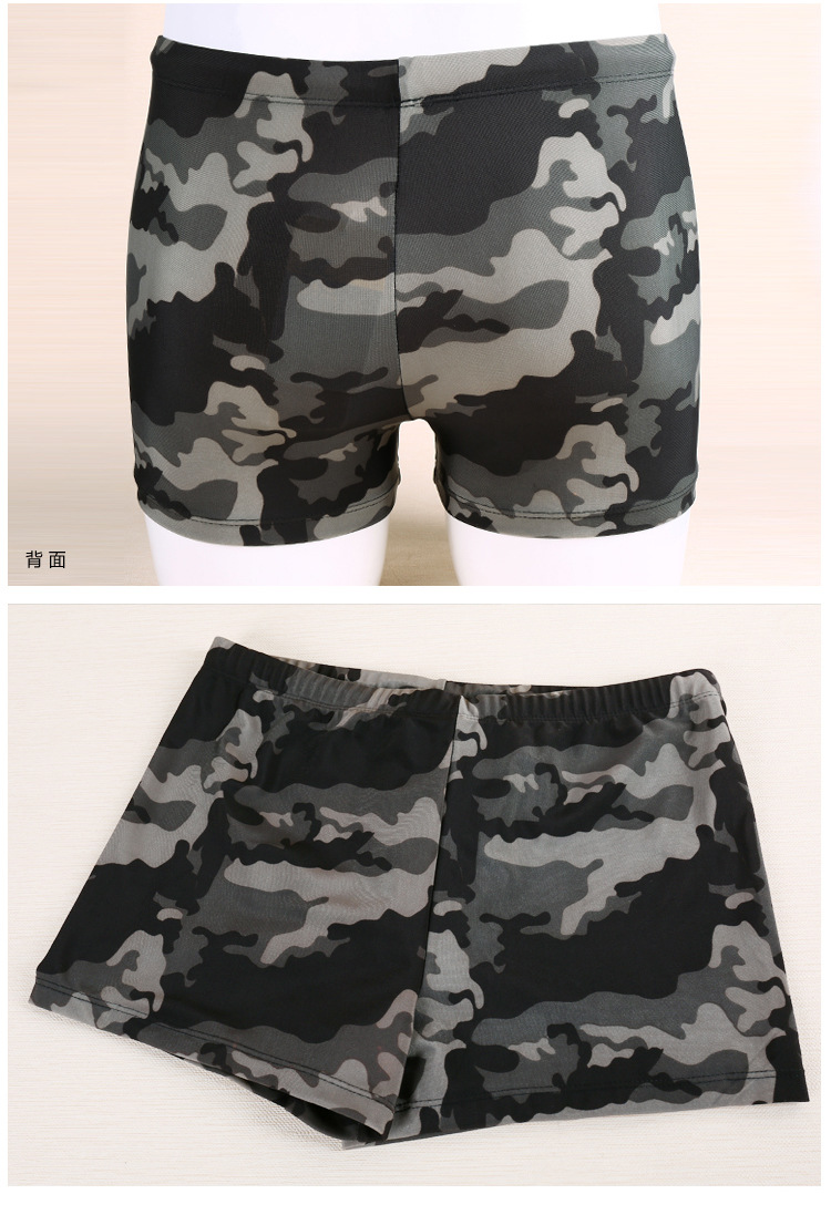 男士泳裤 平角游泳裤泳衣男 超弹性迷彩泳裤时尚性感男士泳裤批发