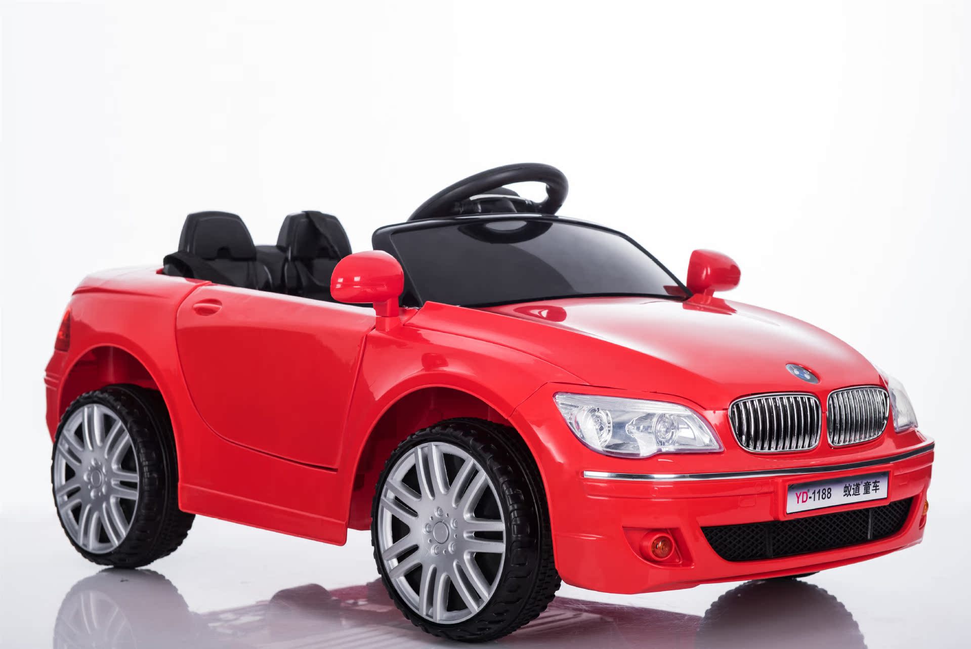 新款小龙哈彼宝马儿童电动车可坐双驱遥控童车宝宝玩具车双开门.