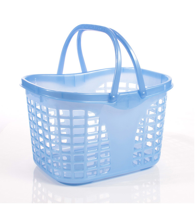 塑料手提购物篮 批发 折叠篮子 超市购物篮 收纳置物篮子 挂篮