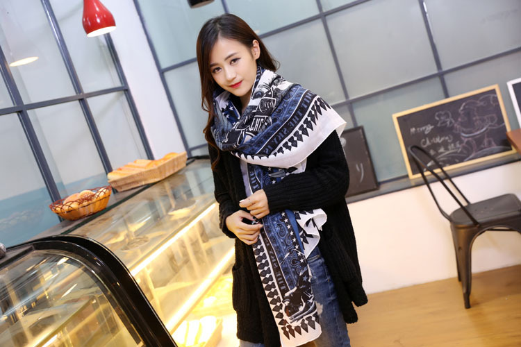 美国西部牛仔风格披肩 老鹰头星星图案柔软