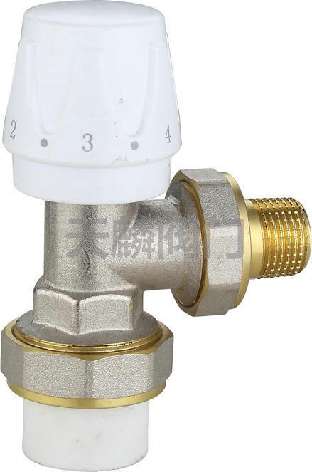 天麟阀门ppr黄铜温控阀外牙角式手动温控阀ppr暖气温控阀