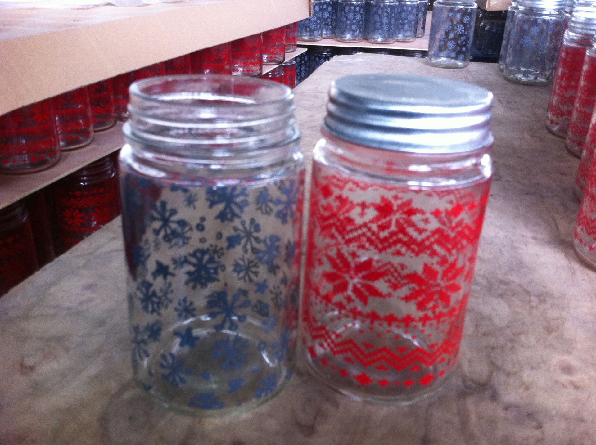 玻璃瓶工艺装饰瓶圆柱烤花丝印马口铁盖外翻盖来样定制配套产品