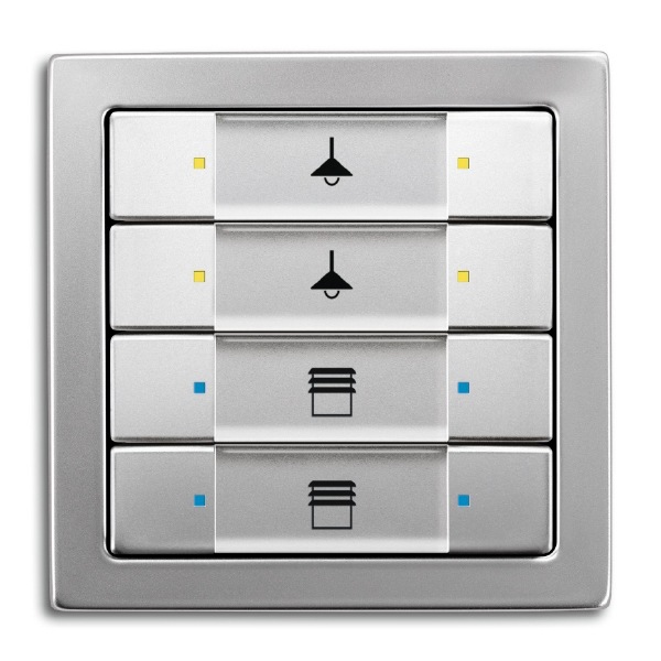 abb i-bus 6127/01-xx-500 德韵solo系列智能面板4联8键 智能家居