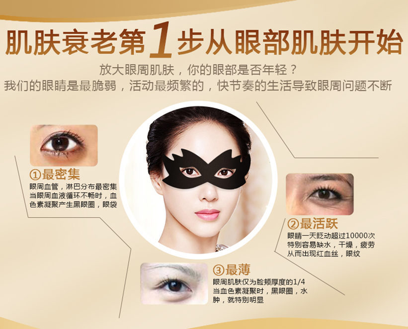 蛇毒眼膜贴去淡化黑眼圈眼袋祛脂肪粒细纹紧致补水保湿化妆品微商