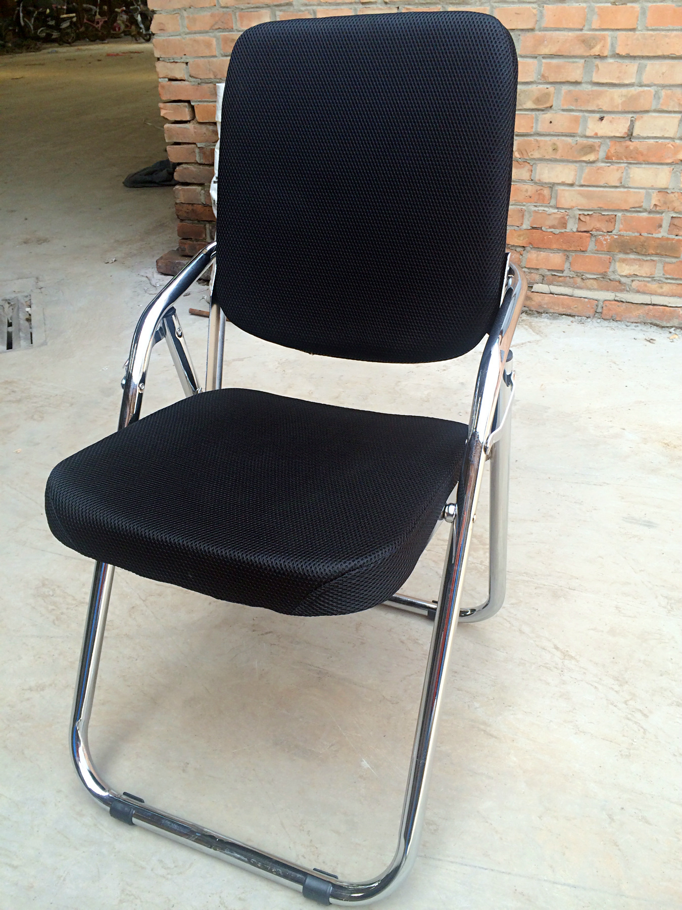 厂家直销折叠椅/电脑椅/精品皮革折叠椅/简约家用折叠办公椅/华胜