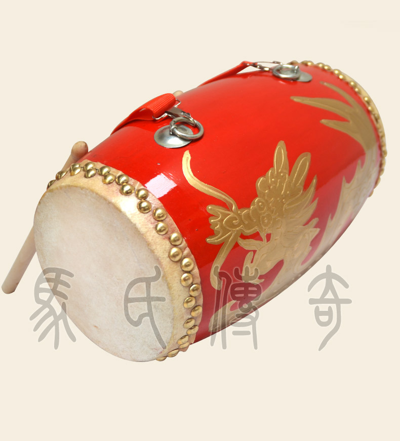 马氏传奇腰鼓牛皮腰鼓木制鼓身腰鼓15cm沥龙腰鼓天然牛皮腰鼓