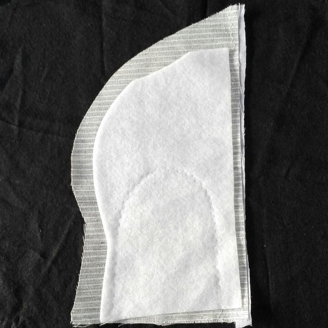 厂家批发西服粘合胸衬 黑碳衬袖笼棉 服装辅料成品胸衬