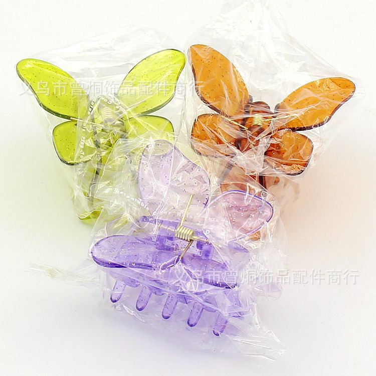 One Yuan Ornament Wholesale Butterfly Grip Hair Accessories Hairpin Wholesale Yiwu Small Commodity 1 Yuan Stall Supply