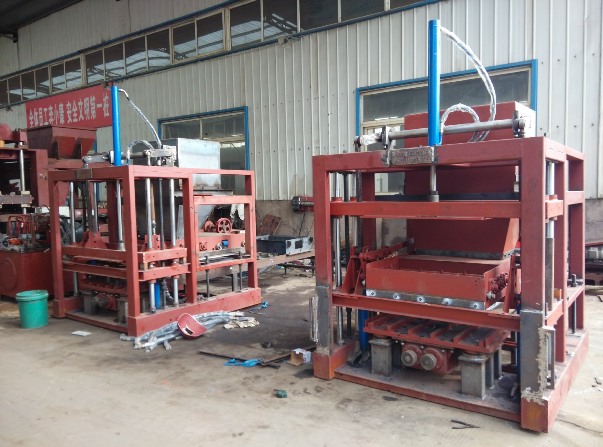 qt4-20 qtj4-20 半自动 液压 水泥空心砖机 混凝土制砖机路面砖机