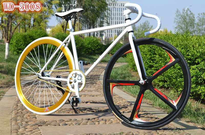 厂家直销26寸40刀圈一体轮五刀死飞自行