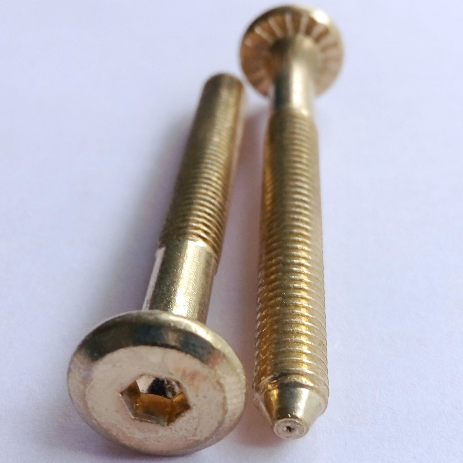 特平头内六角螺丝钉 法兰面镀黄锌螺钉 自攻螺丝 厂家直销螺丝