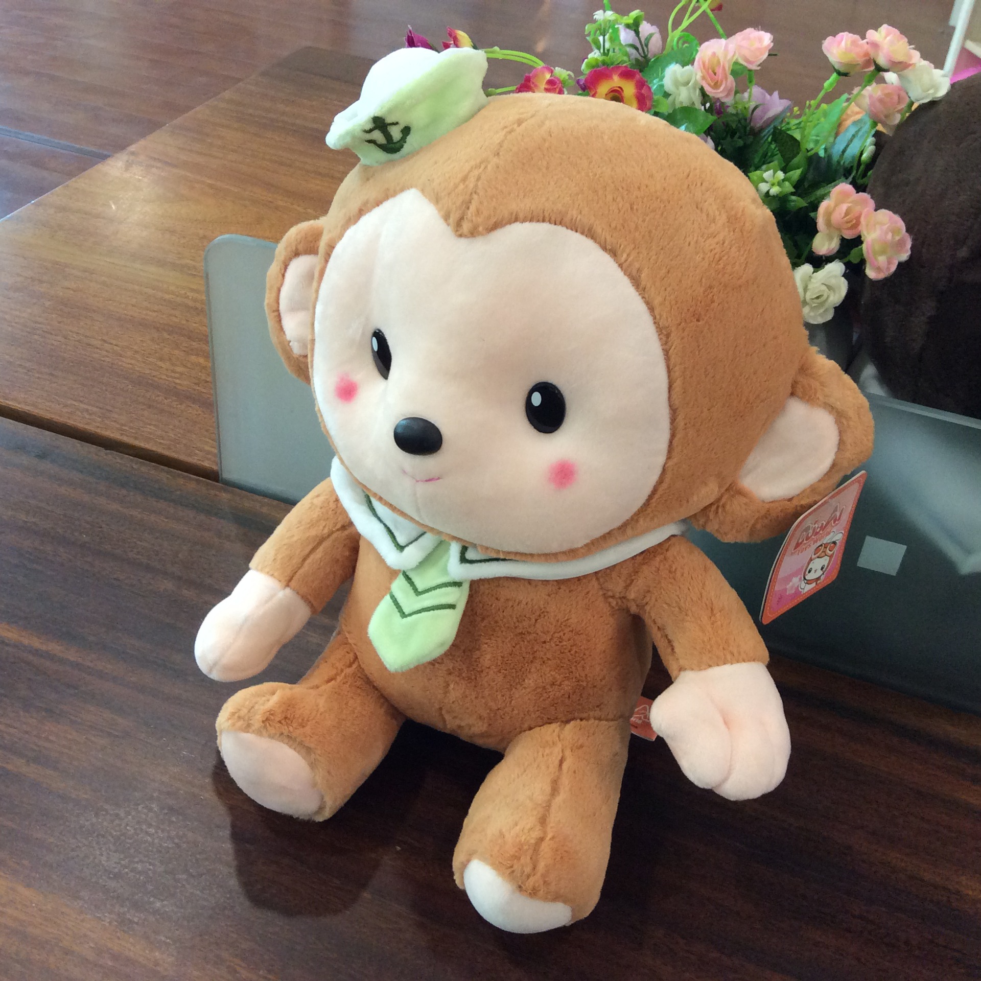 多爱玩具正品 创意可爱海军猴子毛绒玩具 猴年娃娃生日礼物0389