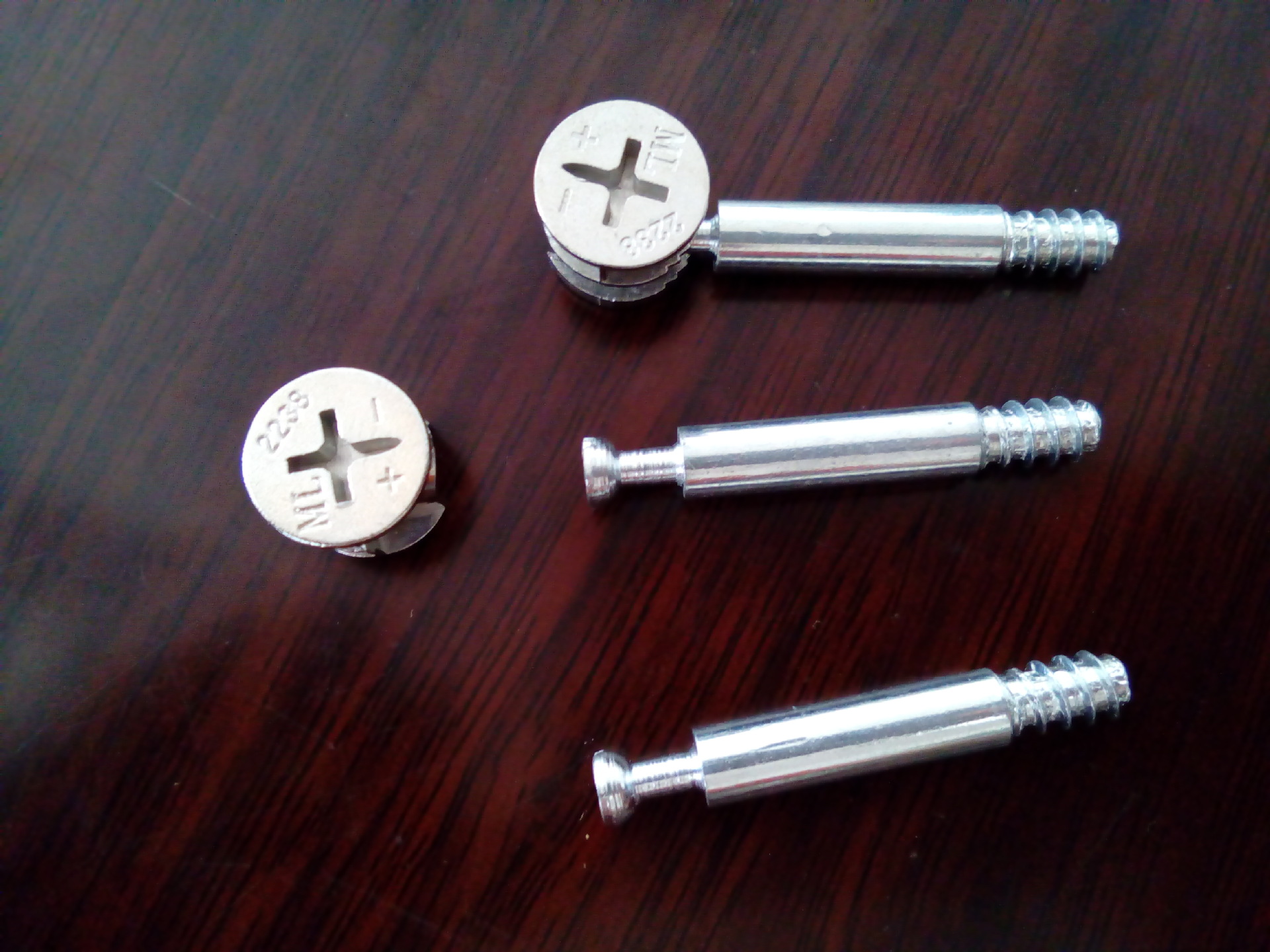 家具连接件二合一连接杆 45带定位铁杆 三合一配套