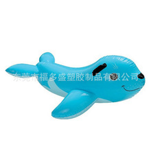 厂家批发 环保PVC充气海豚坐骑 充气动物坐骑水上玩具