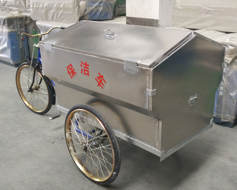 厂家批发不锈钢人力垃圾车 三轮垃圾车 不锈钢环卫垃圾清洁车