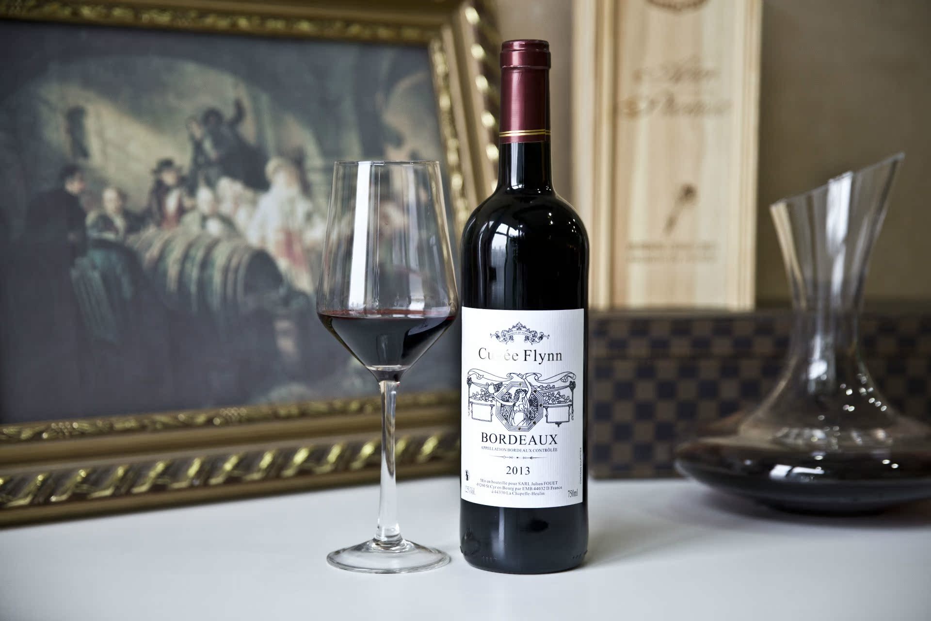 aoc法国波尔多进口红酒批发 弗朗珍藏干红葡萄酒750ml 食品酒类