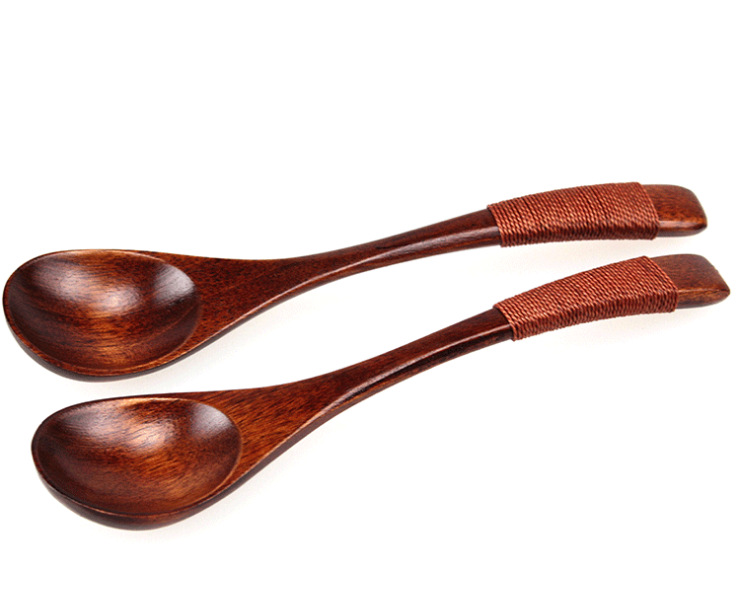 日式原单楠木绕线勺子13.5*3cm木质餐具批发