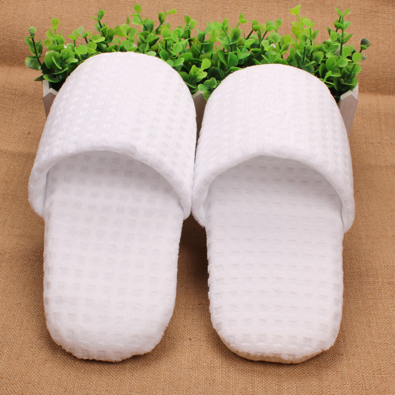 酒店宾馆专用客房非一次性海绵软布防滑底拖鞋泡泡面包鞋