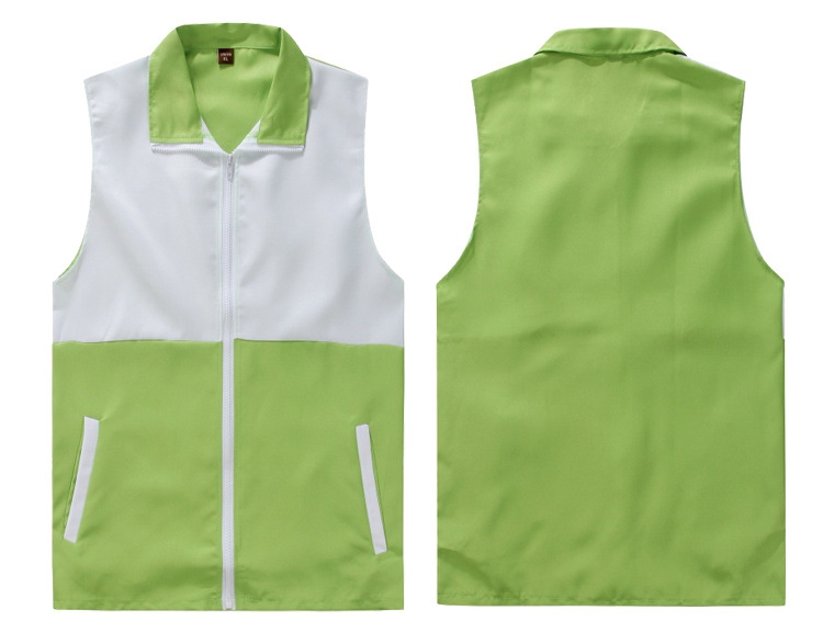 促销服者马甲定制广告衫红撞色工作服义工背心拼色印字lo