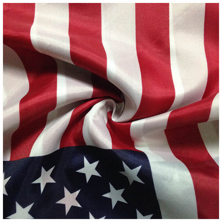 厂家直销国旗定制 旗帜布75d*100d半弹春亚纺国旗面料布料