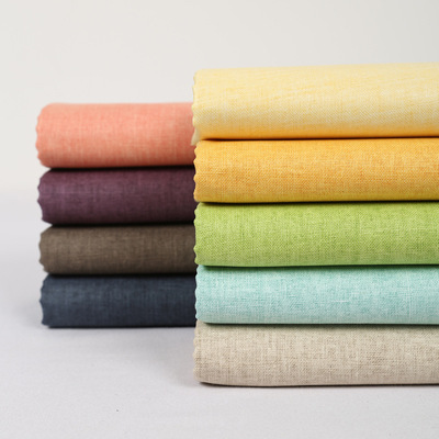 diy手工布料 韩国环保蜡涂层 纯色加厚亚麻布 窗帘布料