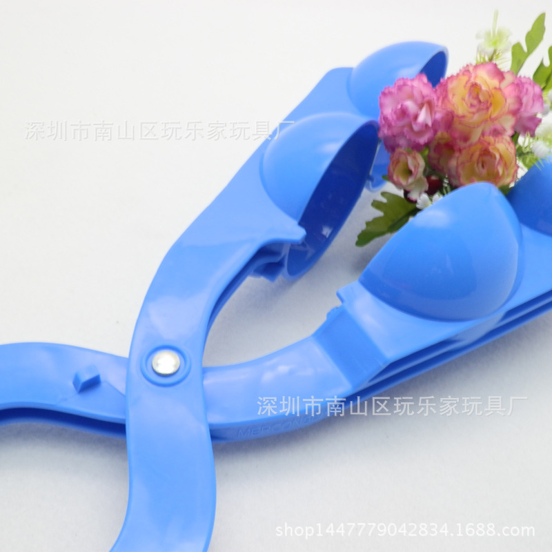 正品新奇特夹雪器打雪仗神器雪球夹 儿童玩雪玩具双球雪球夹