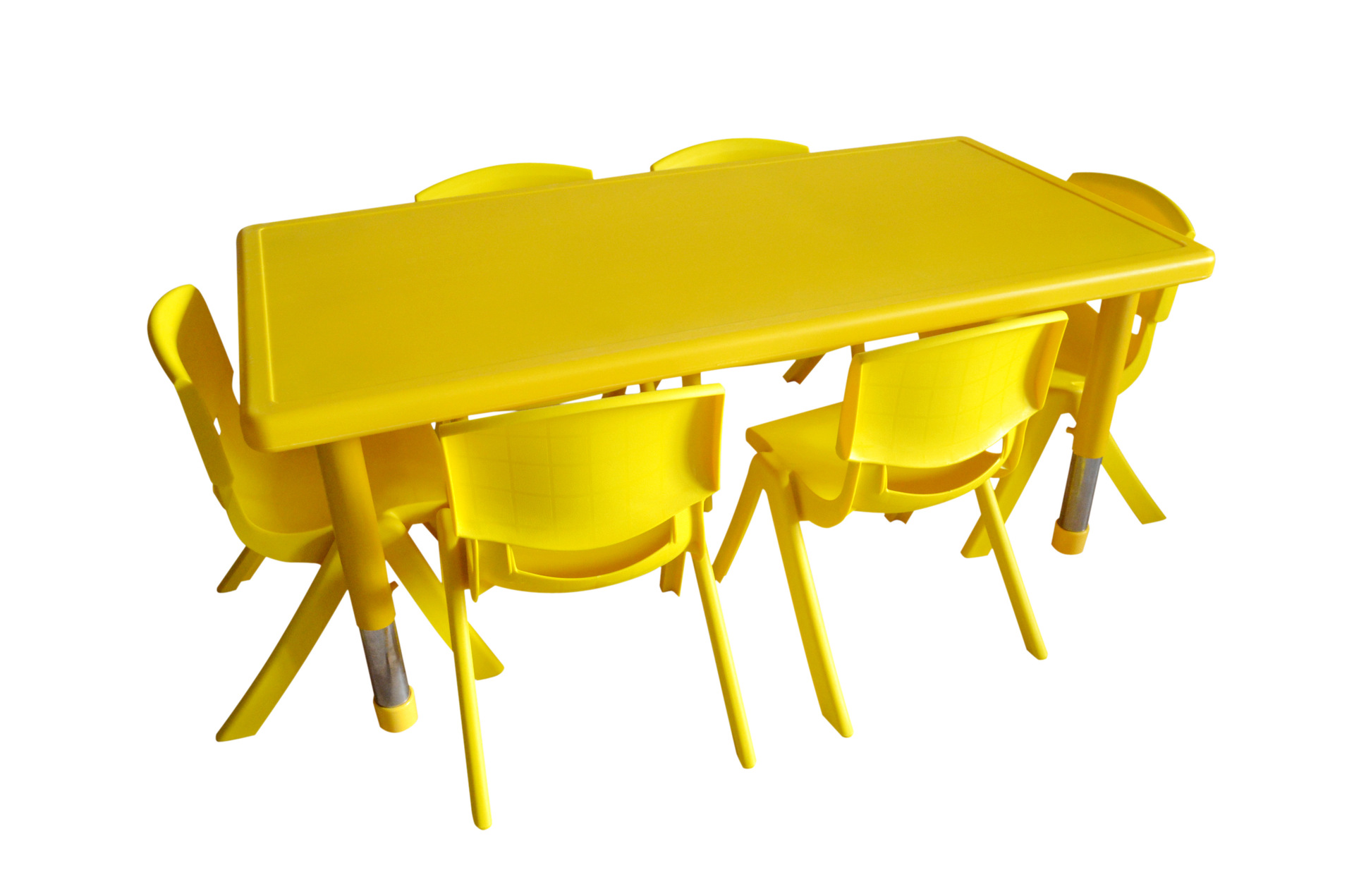 伟士顿 儿童塑料长方桌幼儿学习桌宝宝餐桌 幼儿园成套桌椅批发