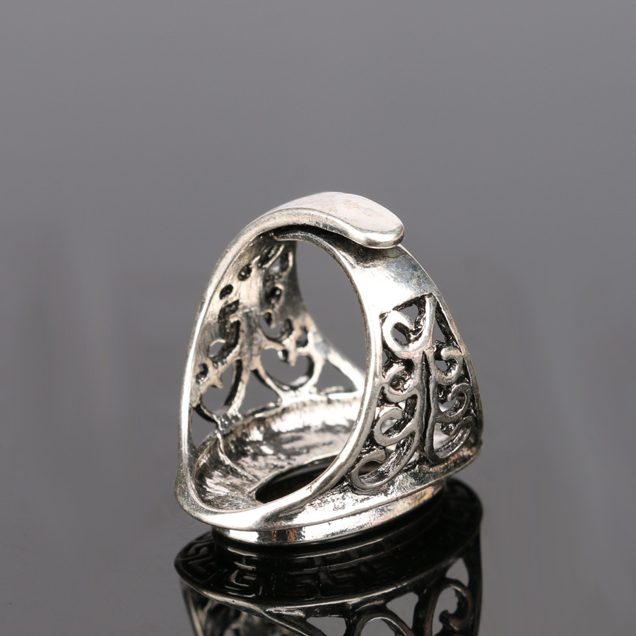 zk新款波西米亚复古风格diy镀银首饰戒托 厂家直销 一件代发