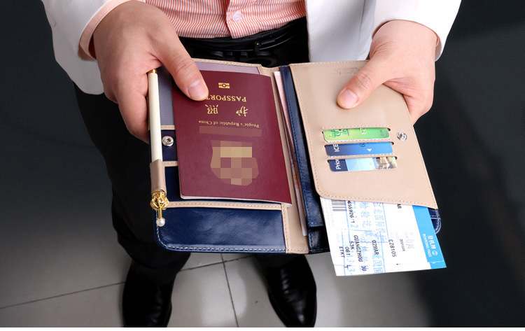 souf 男士护照夹多功能证件包 女护照