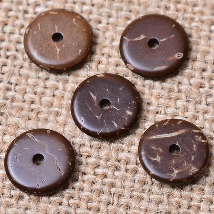 海南天然椰片批发 diy串珠配件 椰子隔片 纯天然椰壳隔片批发