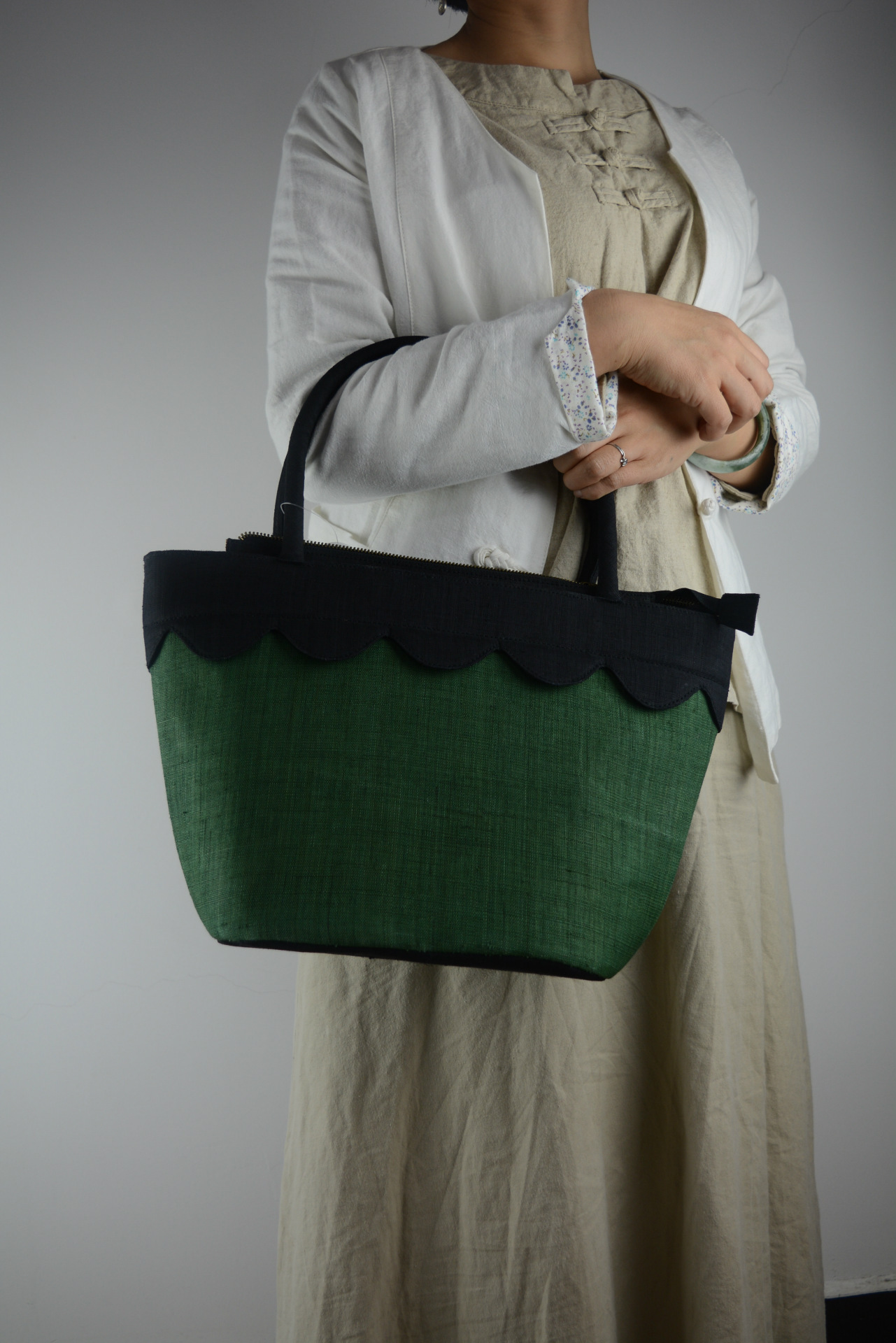 麻艺居苎麻夏布纯手工原创设计女士手提包布包女包 支持定制