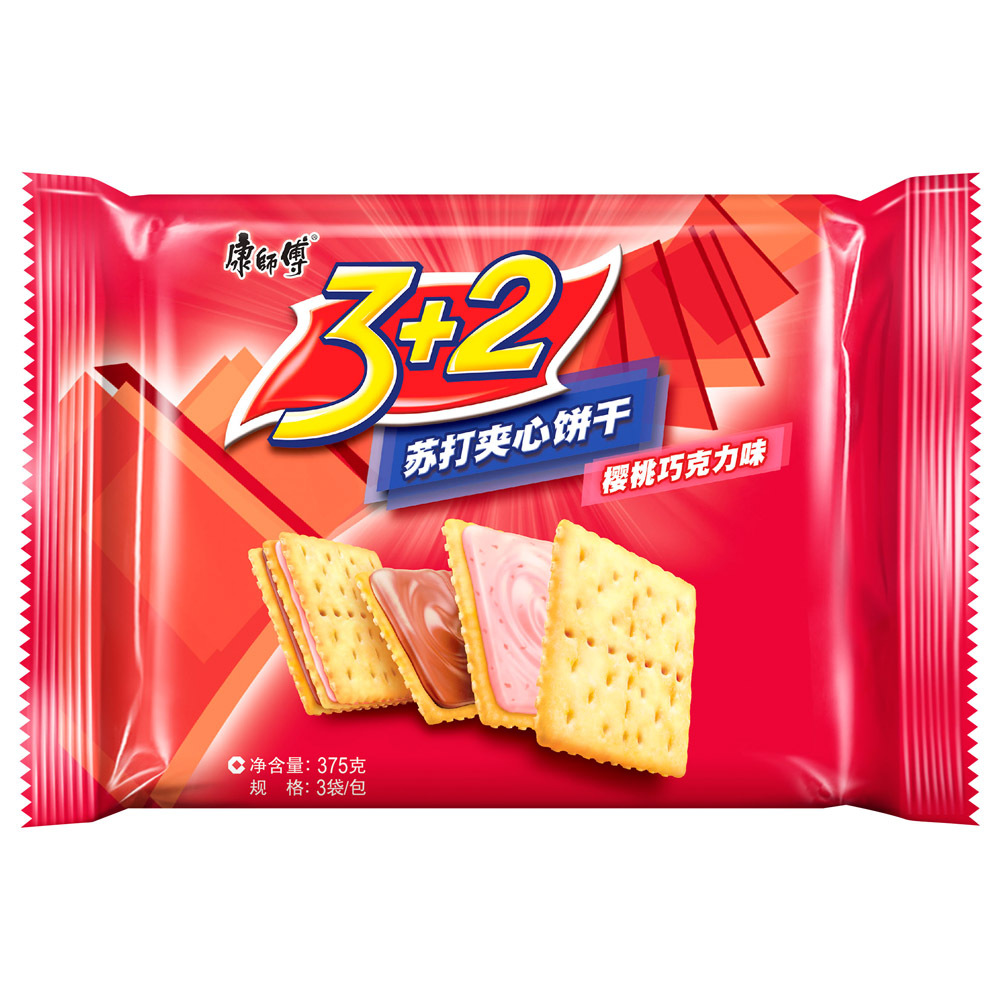 康师傅3 2饼干苏打夹心饼干125g多口味可混搭休闲办公零食