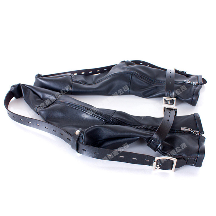 艾斯乐女奴调教高档脚束缚袋情趣紧束腿部禁锢成人用品皮革拘束品