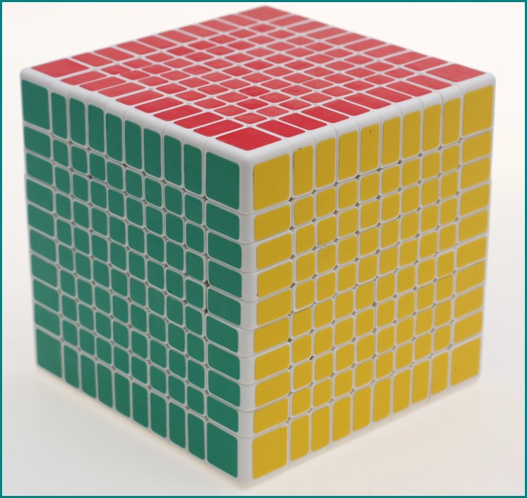 【圣手十阶魔方白色】10阶 方形10阶魔方 高阶偶数魔方厂家直销创