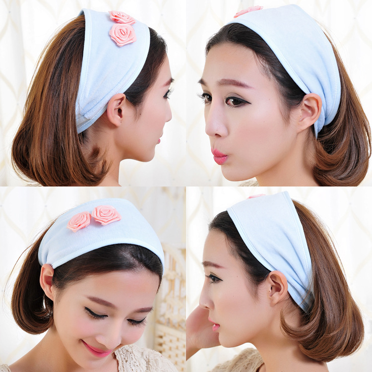 韩版头巾 天鹅绒产妇头巾月子头巾 防风 玫瑰花头巾 可贴牌