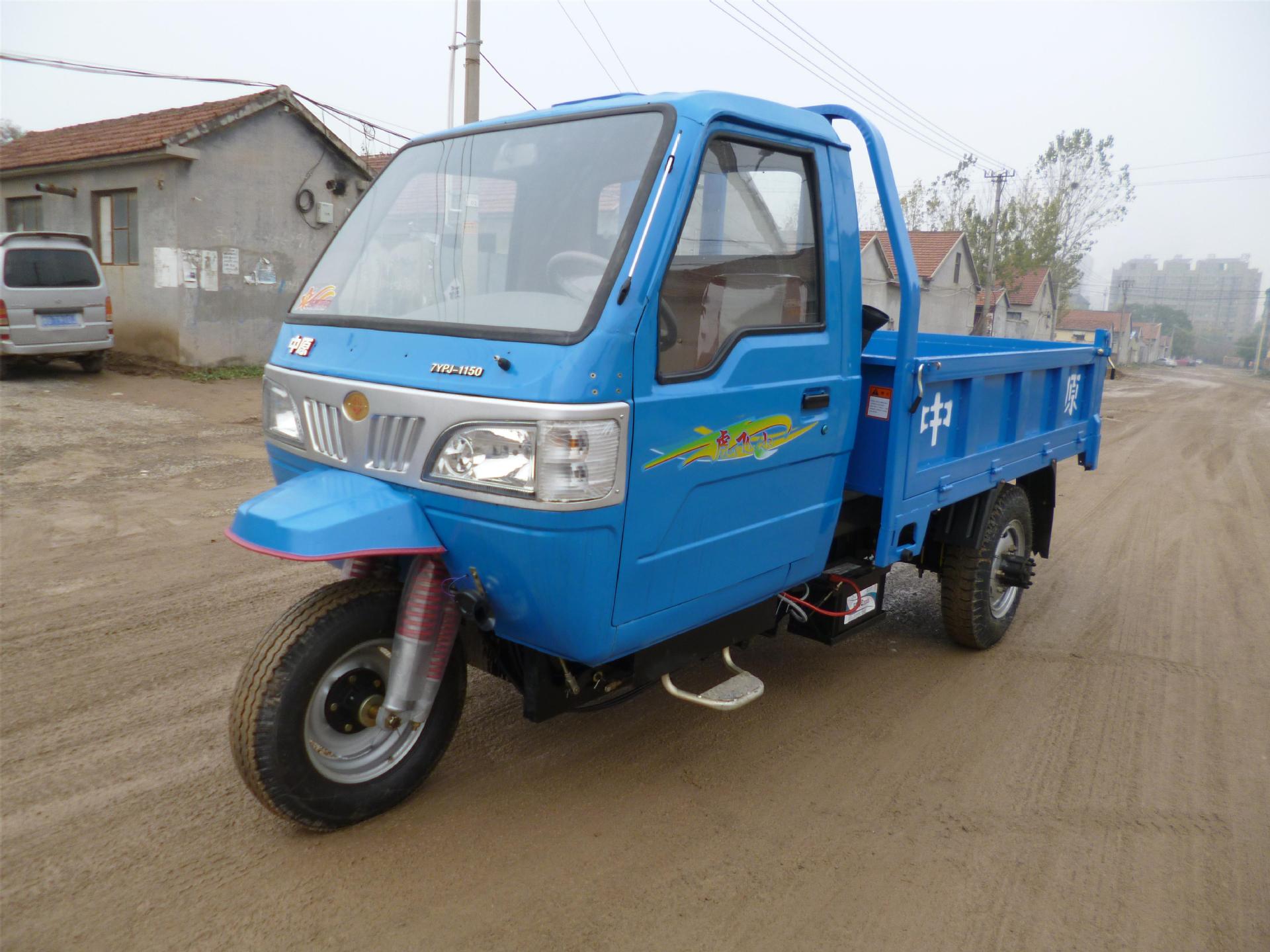 单缸柴油机,轴传动农用自卸三轮汽车,动力强劲不丢失,载重量大