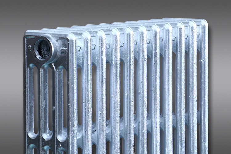 暖气片四柱春风813暖气片家用老式铸铁喷塑烤漆银粉内腔无砂