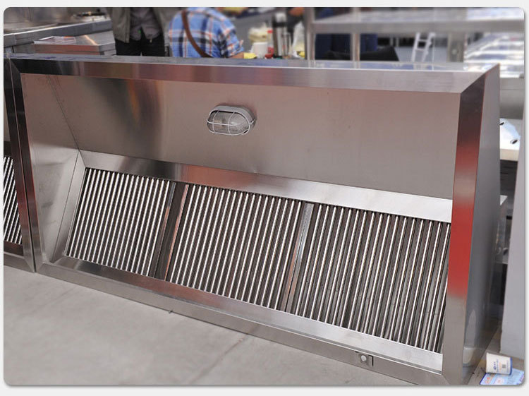 北京厂家定制 商用不锈钢排烟罩 厨房设备通风管道油烟分离罩