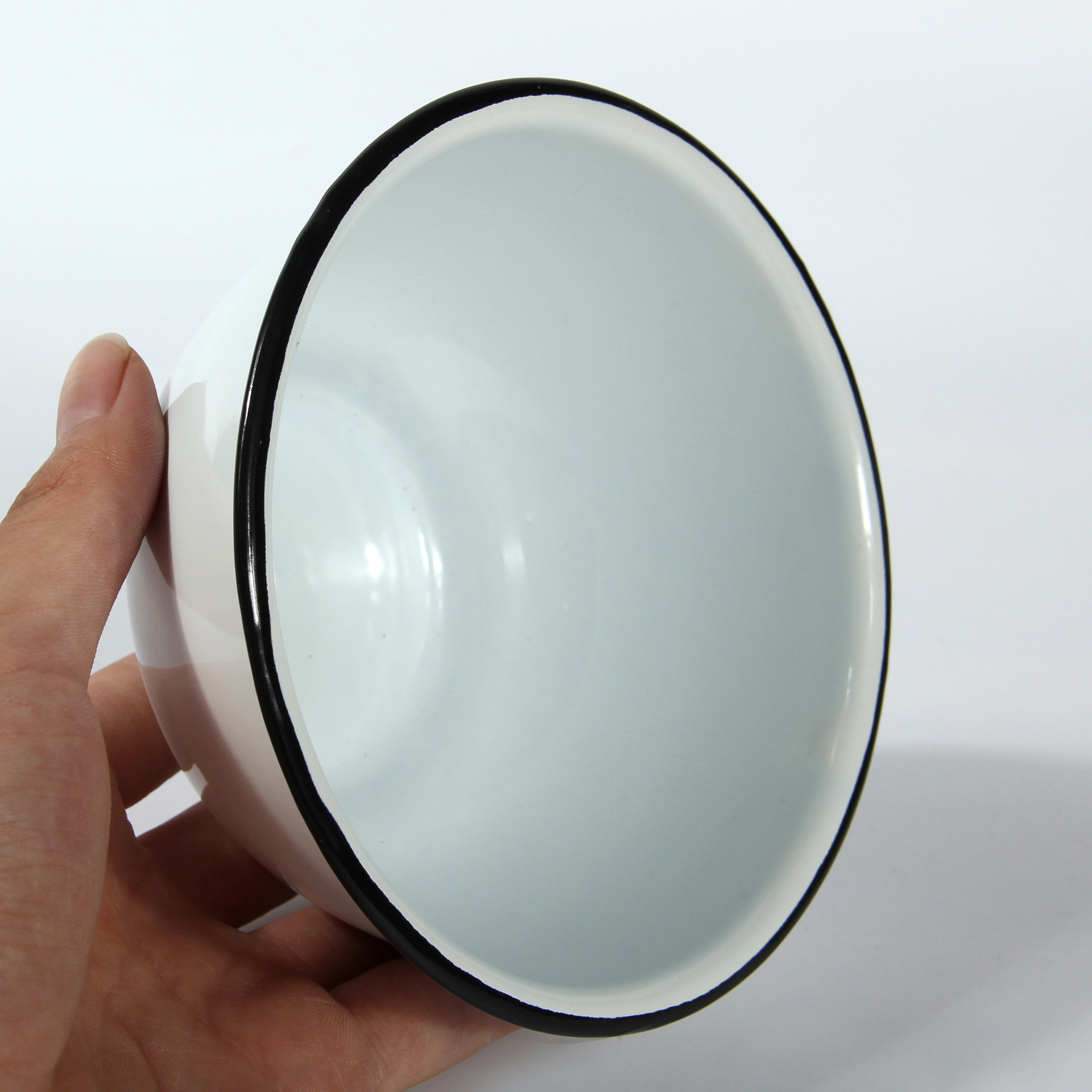 福泉搪瓷小碗 批发供应 家居厨房餐具吃饭小碗摆桌请客盛饭碗