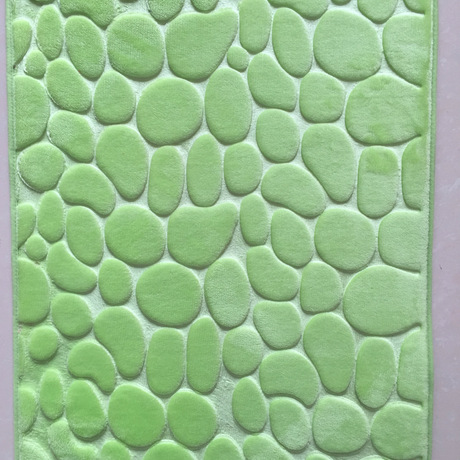 康伟服装面料专业生产 法莱绒3d立体压花地垫 马桶浴室垫防滑吸水