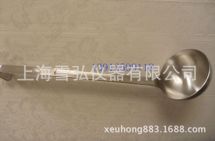 316不锈钢取样勺 口径10厘米柄长41厘米粉体分样勺/液体取样勺